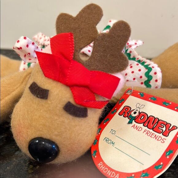 1987 Burger King Rhonda Reindeer Tag 9” Soft Toy Christmas - Picture 2 of 9